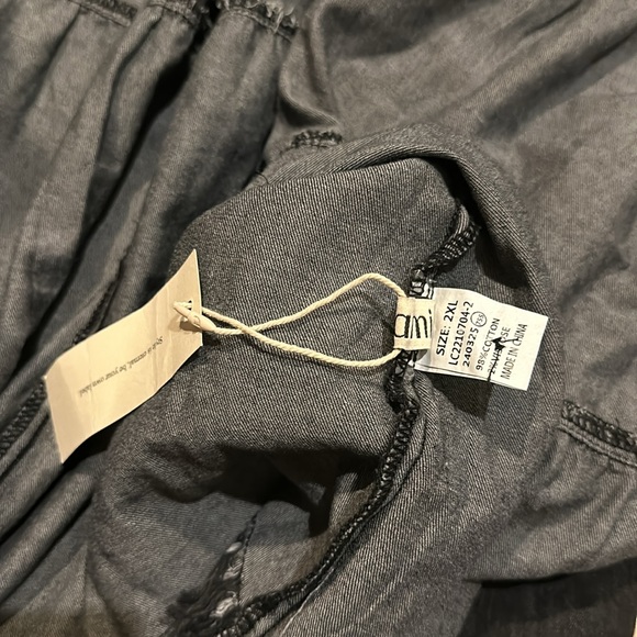 Button Down Short Denim Jean Dress Size 2XL - Picture 8 of 8